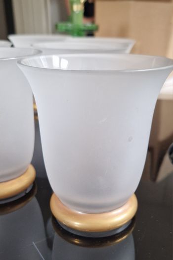 10 Vintage Krosno crystal tumblers