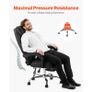 Executive Chair High Back Office Chair with Footrest and Lumbar Pillow Ergonomic Desk Chair 135 Recline & Adjustable Height, PU Leather Swivel Rolling Chair for Work Study Game Black Image 4