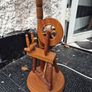 Lamp Vintage original Midcentury Spinning wheel Lamp Image 5