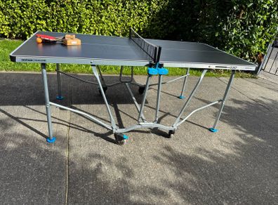 Decathlon Pongori PPT 530 Outdoor Medium Table Tennis Table + Paddles & Balls