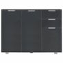 Sideboard High Gloss Black 107x35x76 cm Image 3