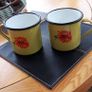 Two Beautiful Bassano Due Leoni Enameled Metal Vintage Mugs Image 9
