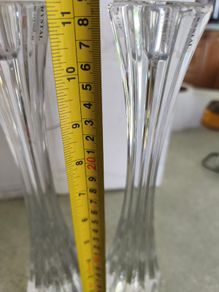 TIPPERARY CRYSTAL, 2 Tall New Candle Holders in woodin box.