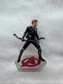 Disney Marvel Avengers Endgame HAWKEYE Barton PVC Figure Superhero Cake Topper Used Please look at the pictures