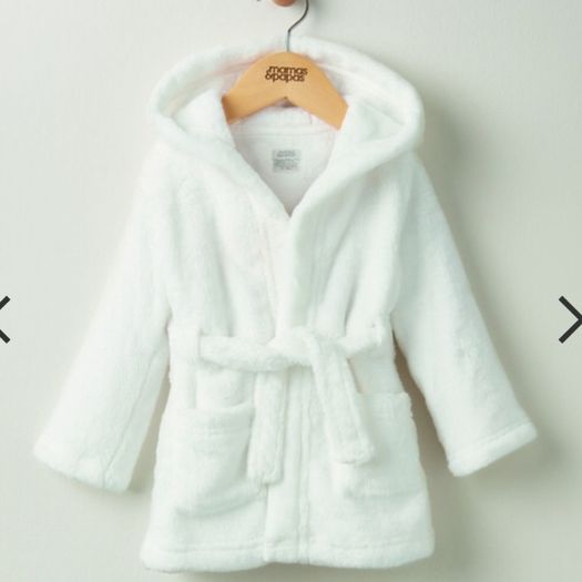 Baby white dressing gown