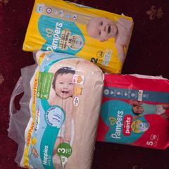 4 x Brand New Packets of Nappies