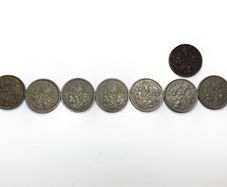 8x UK Sixpence Coins 1953-1959 Elizabeth II Pre-Decimal Lot