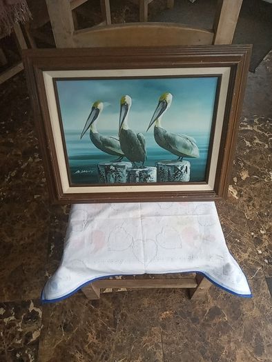 B Grant Pelicans oil on canvas