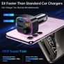 Bluetooth 5.4 FM Transmitter Car Adapter 48W (PD 36W & 12W) [Light Switch] [HiFi Bass Sound] [Fast Charging] Wireless Radio Music Adapter LED Display Hands-Free Calling Support USB Drive Image 3