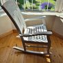 Traditional Wooden Rocking Chair with Fitted Cushion Excellent Condition Image 5