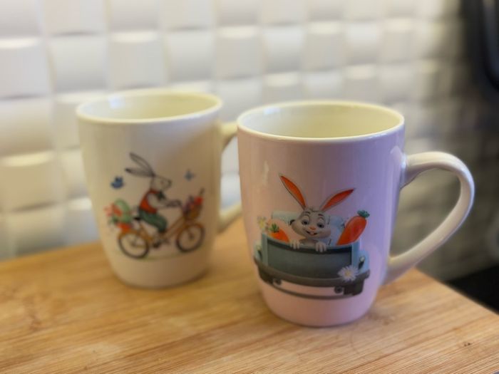 Bunny rabbit bowl and cups