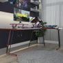 L Shaped Gaming Desk 150 x 120 cm, Ergonomic Computer Corner Gaming Desk, Large PC Writing Table with Monitor Stand, Stable Metal Legs Gamer Workstation for Home Office Image 3