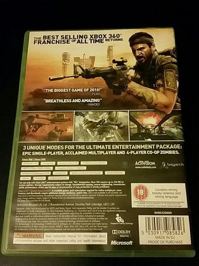 Xbox 360 game Call Of Duty Black Ops