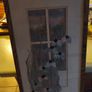 Lovely framed pictuer of modern art A print with added wool and flower's not signed. Image 8
