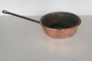 Copper pan French with forged iron handle