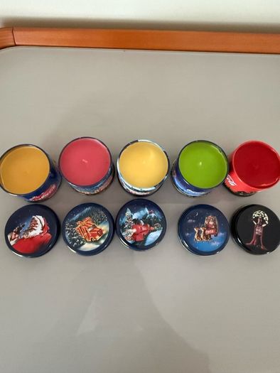 Vintage Coca Cola holiday candles 4 Christmas 1 Halloween