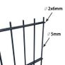 2D Gabion Fence Galvanised Steel 2.008x1.03 m 8 m (Total Length) Grey Image 8