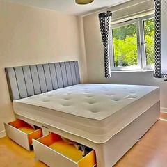 New Stylish single ,Double 4ft, 4ft6, King 5ft And 6ft Superking Sizes Divan Beds Instock. Drawers And Optional Tufted Mattresses Available. Free Delivery