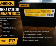 MIRKA BASECUT Abrasive Discs P500- 150mm - 100pcs