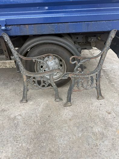 Metal bench ends