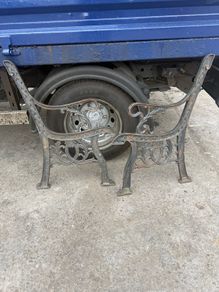 metal bench ends