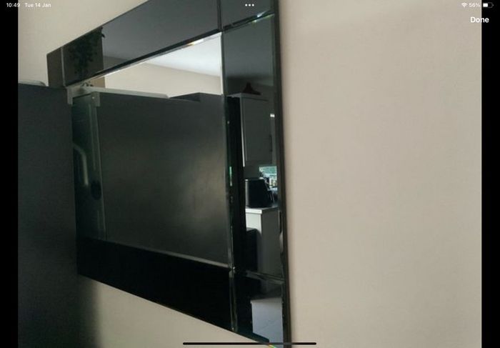 Cabinet with matching mirror