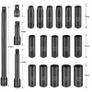 BRAND NEW 20pcs 1/2" Drive Metric Impact Socket Set Universal Socket Metric Drive Deep Socket Wrench For Air Pneumatic Repair Tools Image 3