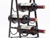 Wine Rack 6 Bottles, Foldable Wine Bottles Holder Racks, Metal Copper Wine Holder Storage Free Standing, Ready Assembled, Easy to Put wkuk130915