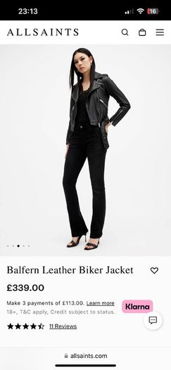 ALL SAINTS Balfern genuine leather jacket ladies jacket