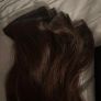 Human Clip in Hair Extensions 20inch shade Cocoa Image 4