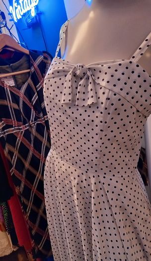 1970s Tricoville Vintage Polka Dot Dress