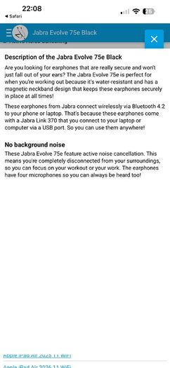 Jabra Bluetooth headset