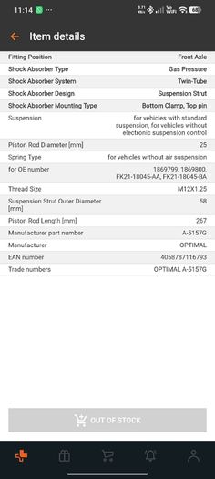 Ford transit custom shock absorbers 2015-2023.
