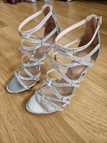 Aldo Silver Diamante Heels
