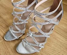 Aldo Silver Diamante Heels