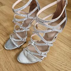 Aldo Silver Diamante Heels