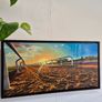 Curragh RaceCours Track at Sunset | oil painting | framed Image 4