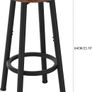 Bar Stools Set of 2, 64CM Kitchen Breakfast Bar Stools Chairs with Footrest Image 6