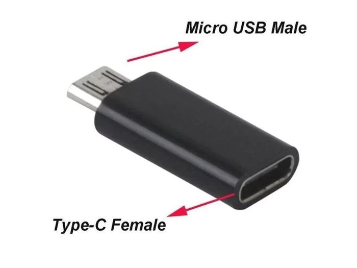 Micro USB Male to USB Type-C Female Adapter