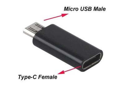 Micro USB Male to USB Type-C Female Adapter