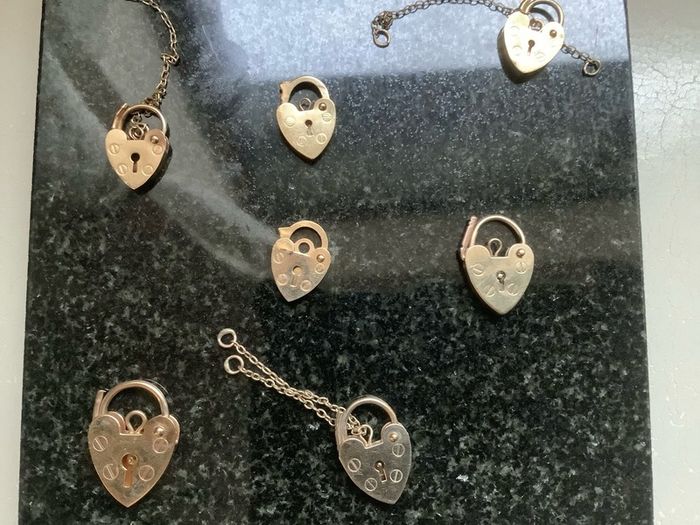 New 9ct Gold And Silver Padlocks
