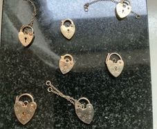 New 9ct Gold And Silver Padlocks