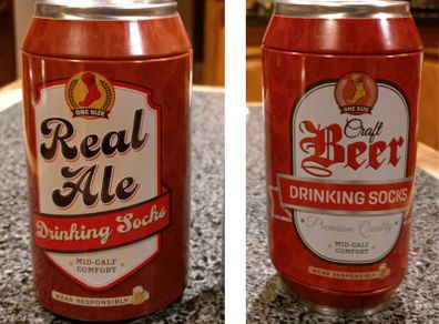 Drinking Socks In A Tin/can (brand New).