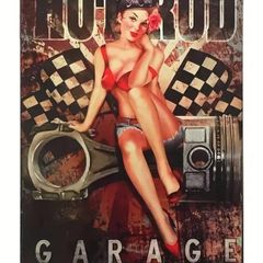 Hot Rod Garage : Metal Sign