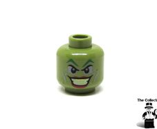LEGO Superheroes Joker Olive Green Color Error Prototype Test Print Colour Yellow Head Rare And Hard To Find