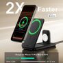 ESR for 3 in 1 Charging Station, 15W MagSafe Charger Stand for iPhone & Apple Watch Charger [Certified], Travel Charging for iPhone 17/16/15/14/13/12 & Watch & AirPods 4/3, Black, No bag Image 7