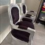 2x black mini throne armchairs Image 3