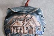 Vintage handmade in new zealand 1 pc of wall hanging plaques  hat shaped as small flower vase
