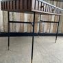 Console / desk table solid wood marble top Image 4