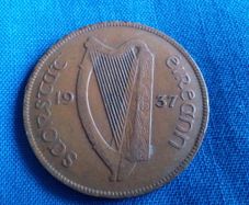 Irish Penny 1937.